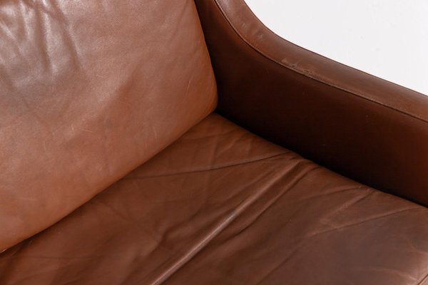 Danish Modern Cognac Leather Sofa, 1970s-KMC-2019537