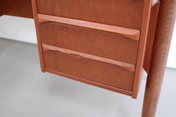 Danish Modern Concave Form Free-Standing Teak Desk, 1970s-FJP-1771559