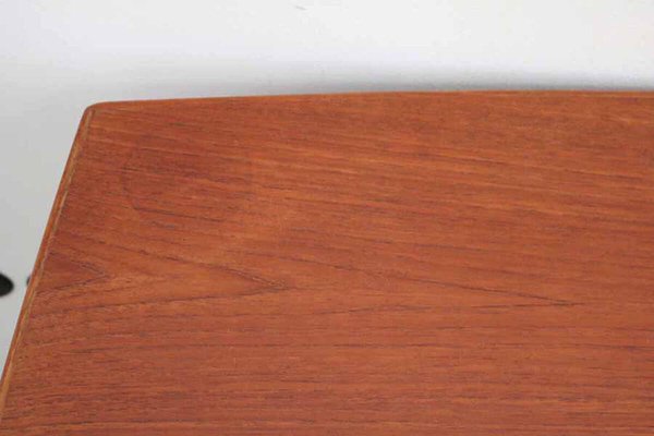 Danish Modern Concave Form Free-Standing Teak Desk, 1970s-FJP-1771559