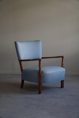 Danish Modern Curved Lounge Chair in Oak attributed to Viggo Boesen, 1950s-MXF-1703079