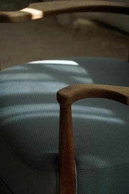 Danish Modern Curved Lounge Chair in Oak attributed to Viggo Boesen, 1950s-MXF-1703079