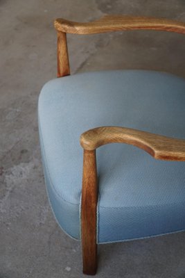 Danish Modern Curved Lounge Chair in Oak attributed to Viggo Boesen, 1950s-MXF-1703079