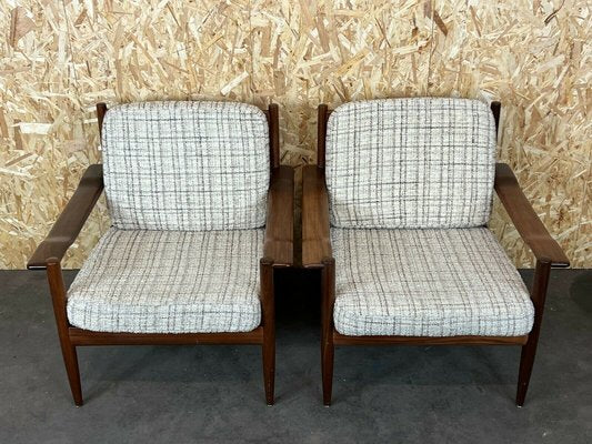 Danish Modern Design Teak Armchair Easy Chair Lounge Chair, 1970s, Set of 2-EJL-1153312