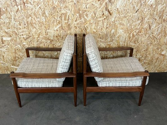 Danish Modern Design Teak Armchair Easy Chair Lounge Chair, 1970s, Set of 2-EJL-1153312