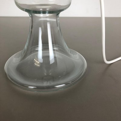 Danish Modern Drop Clear Glass Table Light Base by Holmegaard, 1960s-QZ-1077769