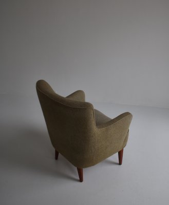 Danish Modern Easy Chair in Beech and Wool Upholstery by White & Mølgaard, 1950s-WRF-1142941