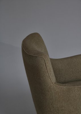 Danish Modern Easy Chair in Beech and Wool Upholstery by White & Mølgaard, 1950s-WRF-1142941