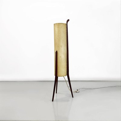 Danish Modern Floor Lamp in Parchment and Teak, 1960-GDD-1797794