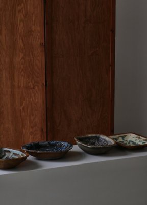 Danish Modern Glazed Ceramics Bowls attributed to Jeppe Hagedorn-Olsen, 1960s, Set of 4-WRF-1740717