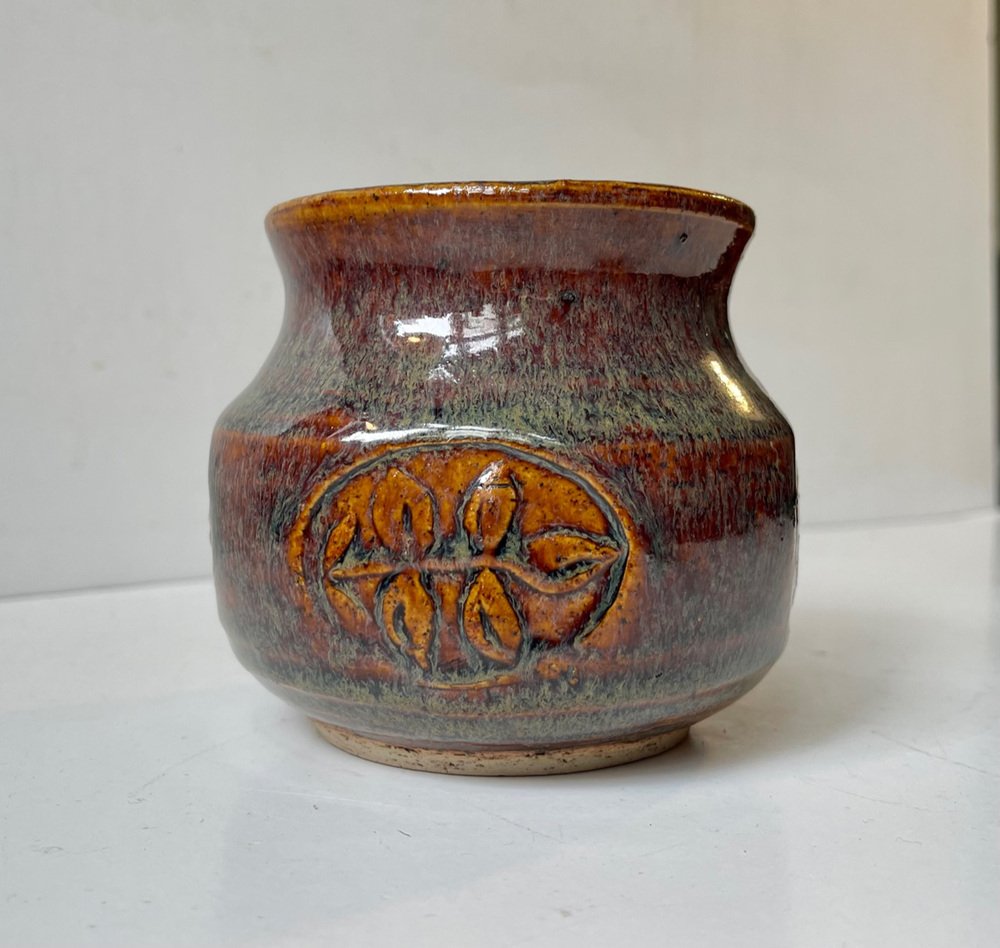 Danish Modern Glazed Stoneware Vase by Christian Ulrik Bertelsen, 1970s