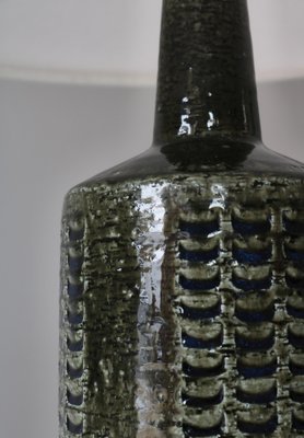 Danish Modern Green Blue Glazed Stoneware Table Lamp from Palshus, 1960s-WRF-1799823