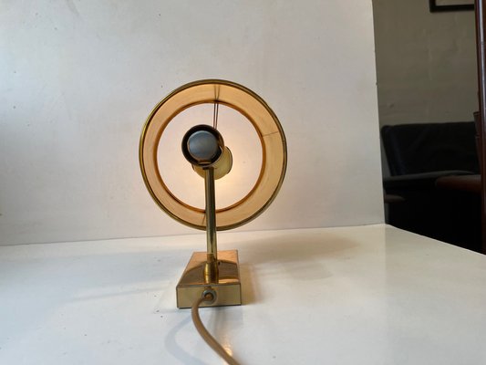 Danish Modern Green Wall Sconce in Brass from Fog & Mørup, 1970s-LCR-1343824