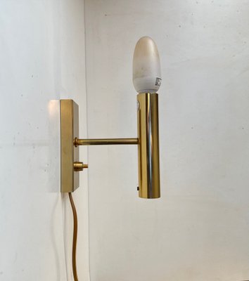 Danish Modern Green Wall Sconce in Brass from Fog & Mørup, 1970s-LCR-1343824