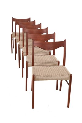 Danish Modern GS 60 Chairs in Teak by Arne Wahl Iversen, Set of 6-NIX-1763636