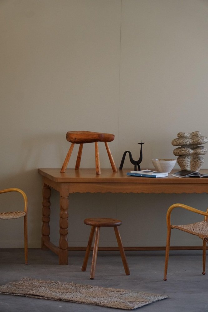 Danish Modern Handcrafted Rectangular Dining Table in Oak, 1950s