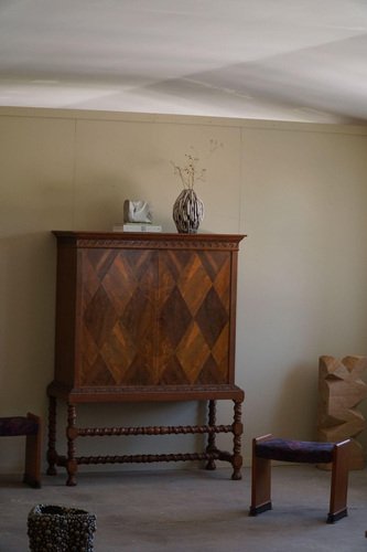 Danish Modern Harlequin Cabinet in Nutwood by Otto Meyer, 1926