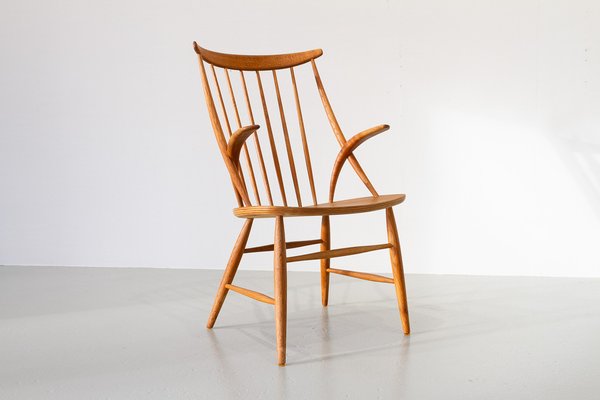 Danish Modern IW2 Armchair in Oak by Niels Eilersen for Illum Wikkelsø, 1960s-WIX-1801447