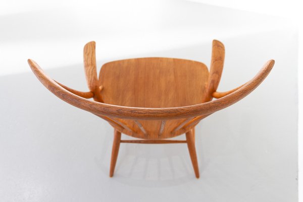 Danish Modern IW2 Armchair in Oak by Niels Eilersen for Illum Wikkelsø, 1960s-WIX-1801447