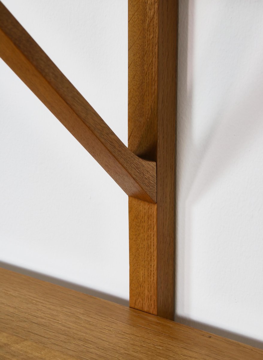 Danish Modern Large Wall Shelving System in Oak & Teakwood by Børge Mogensen for Fredericia, 1956