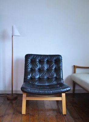 Danish Modern Leather Lounge Chair from Farstrup Møbler, 1970s-HPQ-1374309