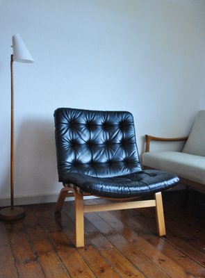 Danish Modern Leather Lounge Chair from Farstrup Møbler, 1970s-HPQ-1374309