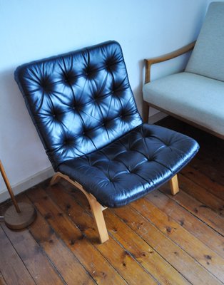 Danish Modern Leather Lounge Chair from Farstrup Møbler, 1970s-HPQ-1374309