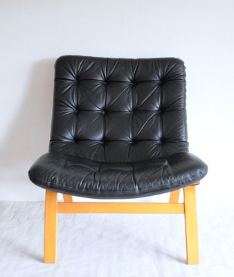 Danish Modern Leather Lounge Chair from Farstrup Møbler, 1970s-HPQ-1374309