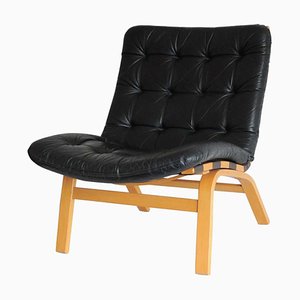 Danish Modern Leather Lounge Chair from Farstrup Møbler, 1970s-HPQ-1374309