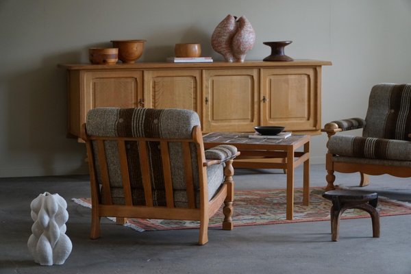 Danish Modern Lounge Chairs in Oak attributed to Henning Kjærnulf, 1960s, Set of 2-MXF-1719762