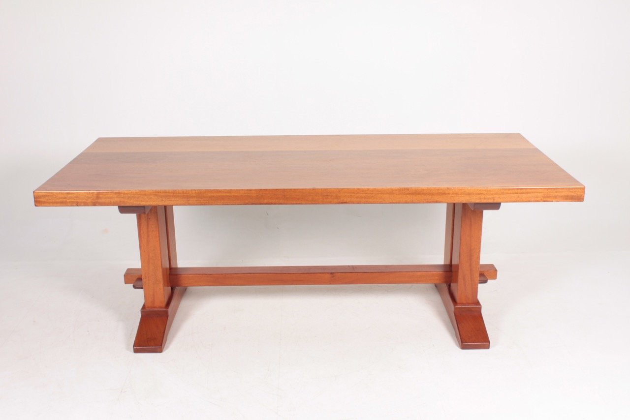 Danish Modern Mahogany Dining Table from Søborg Møbelfabrik, 1980s