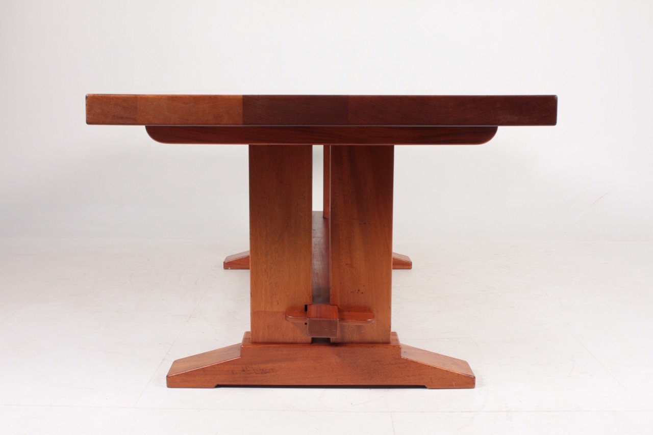 Danish Modern Mahogany Dining Table from Søborg Møbelfabrik, 1980s