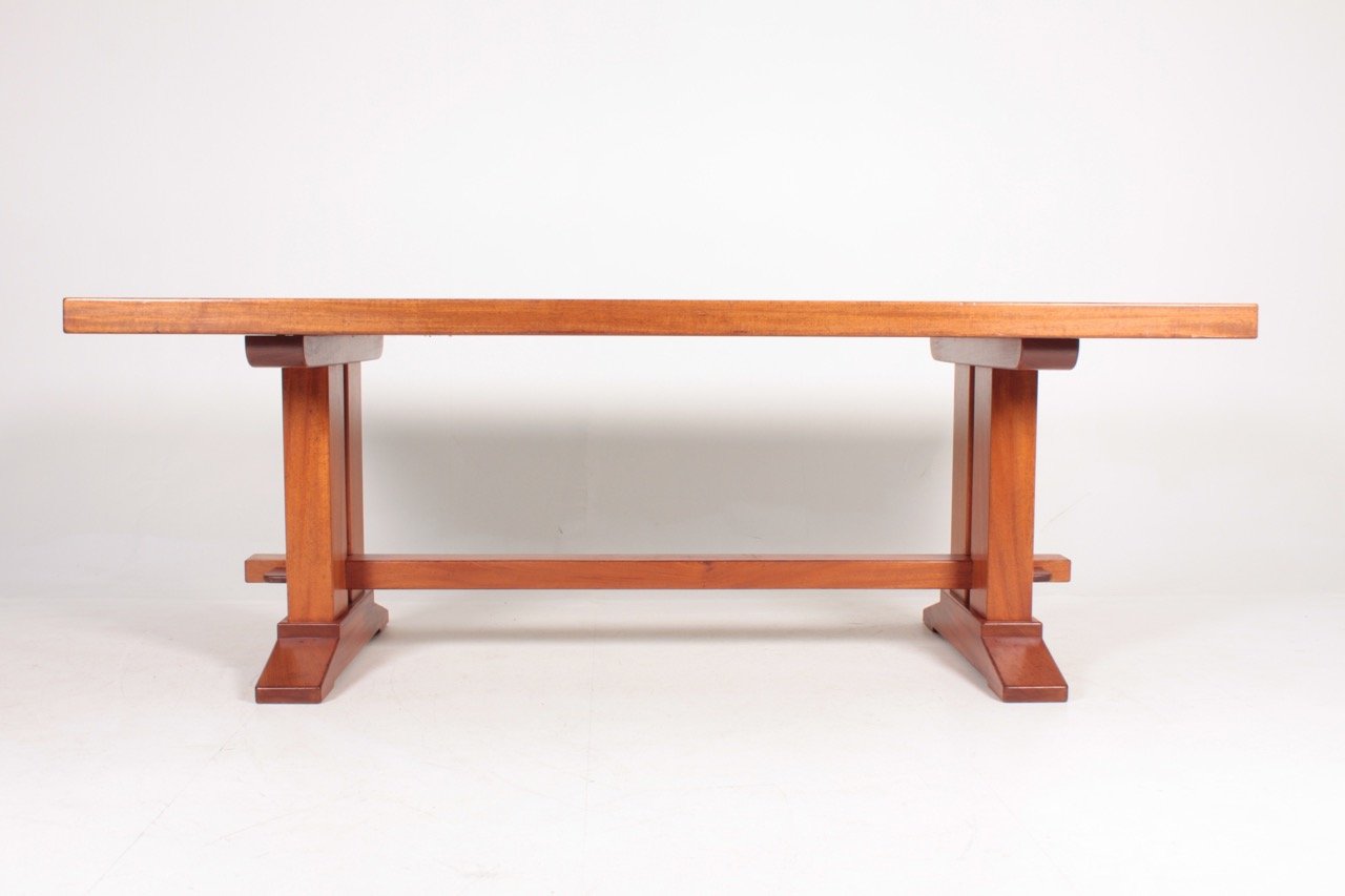 Danish Modern Mahogany Dining Table from Søborg Møbelfabrik, 1980s