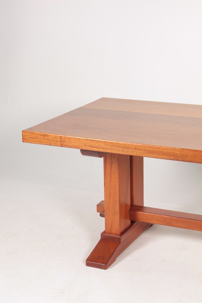 Danish Modern Mahogany Dining Table from Søborg Møbelfabrik, 1980s