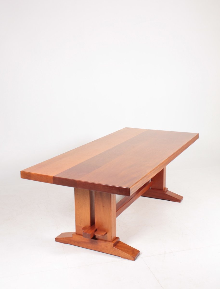 Danish Modern Mahogany Dining Table from Søborg Møbelfabrik, 1980s