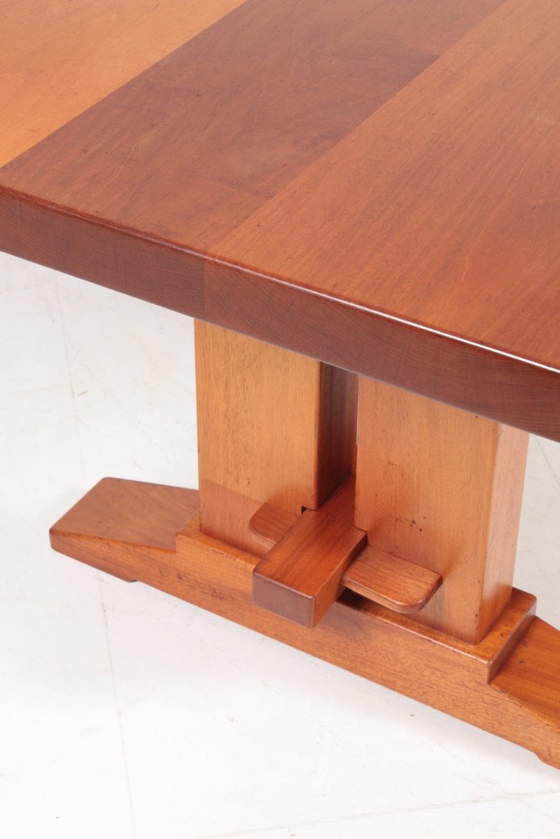 Danish Modern Mahogany Dining Table from Søborg Møbelfabrik, 1980s