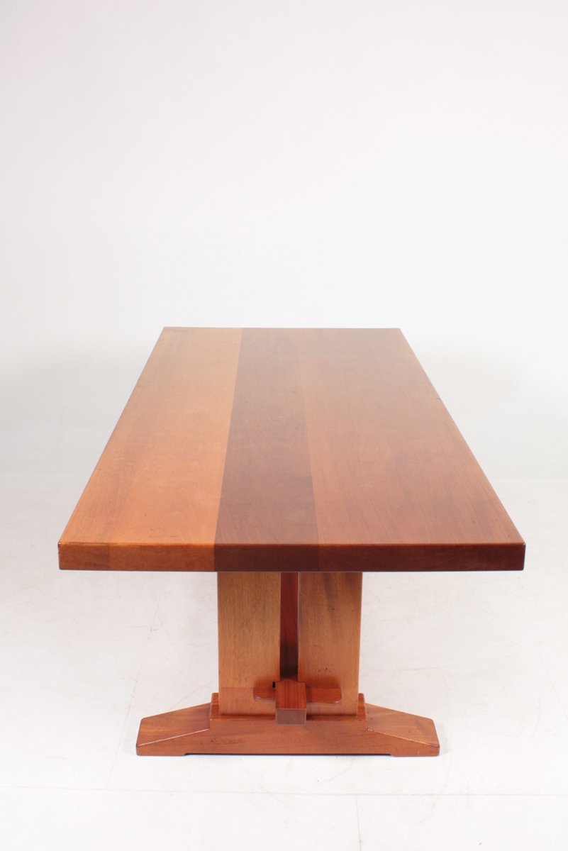 Danish Modern Mahogany Dining Table from Søborg Møbelfabrik, 1980s