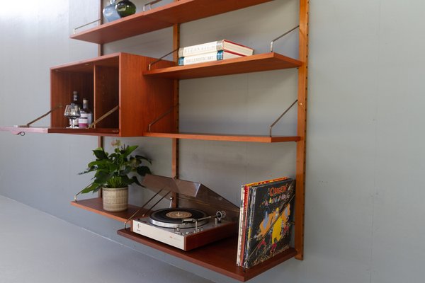 Danish Modern Modular Teak Wall Unit by Poul Cadovius for Cado, 1950s-WIX-1521149