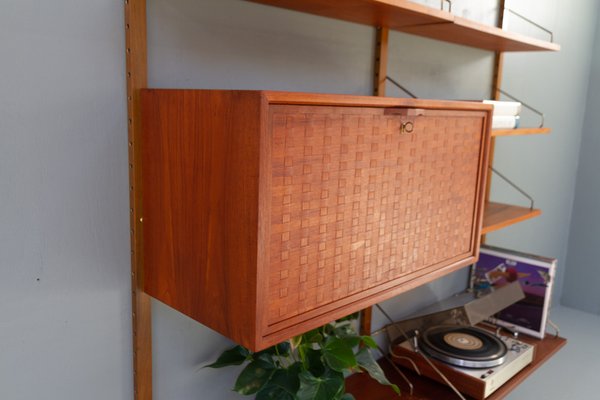 Danish Modern Modular Teak Wall Unit by Poul Cadovius for Cado, 1950s-WIX-1521149