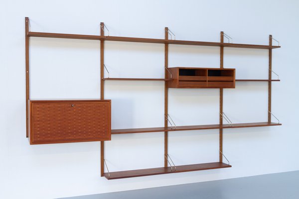 Danish Modern Modular Teak Wall Unit by Poul Cadovius for Cado, 1960s-WIX-1555370