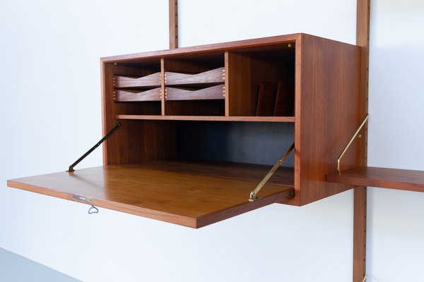 Danish Modern Modular Teak Wall Unit by Poul Cadovius for Cado, 1960s-WIX-1555370