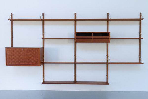 Danish Modern Modular Teak Wall Unit by Poul Cadovius for Cado, 1960s-WIX-1555370