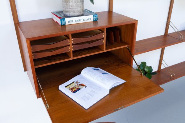 Danish Modern Modular Teak Wall Unit by Poul Cadovius for Cado, 1960s-WIX-1555370