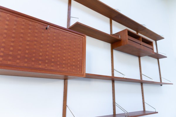 Danish Modern Modular Teak Wall Unit by Poul Cadovius for Cado, 1960s-WIX-1555370