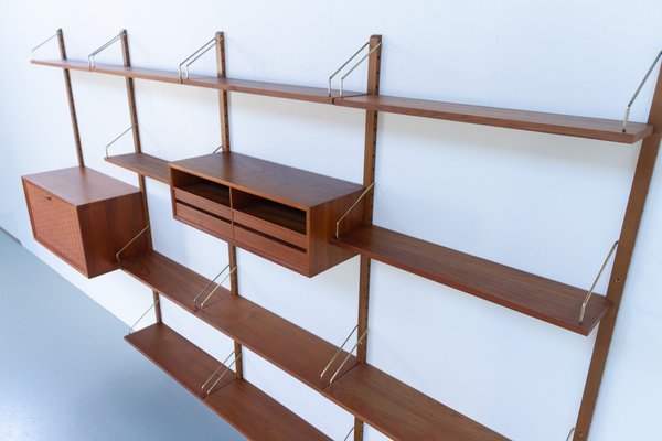 Danish Modern Modular Teak Wall Unit by Poul Cadovius for Cado, 1960s-WIX-1555370