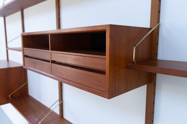 Danish Modern Modular Teak Wall Unit by Poul Cadovius for Cado, 1960s-WIX-1555370