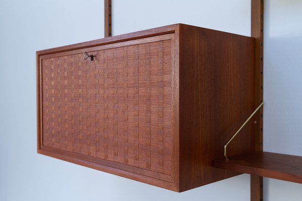 Danish Modern Modular Teak Wall Unit by Poul Cadovius for Cado, 1960s-WIX-1555370