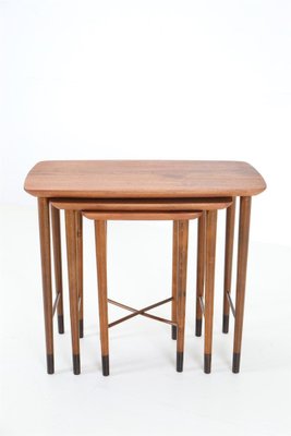 Danish Modern Nesting Tables in Walnut, 1950s, Set of 3-NIX-1763601