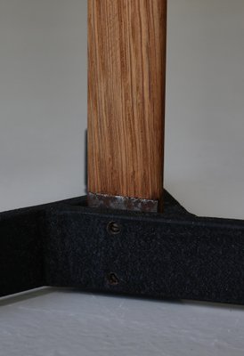 Danish Modern Oak & Brass Adjustable Floor Lamp by Svend Aage Holm Sørensen, 1960s-WRF-1812170