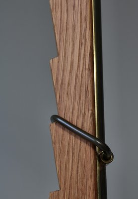 Danish Modern Oak & Brass Adjustable Floor Lamp by Svend Aage Holm Sørensen, 1960s-WRF-1812170