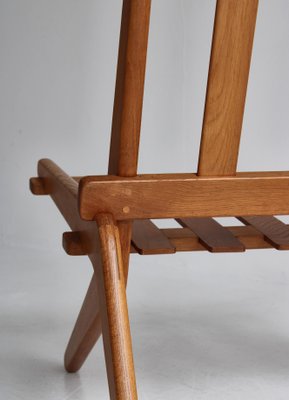 Danish Modern Oak Natural Sheepskin Folding Chair from Preben Thorsen,1957-WRF-1428288